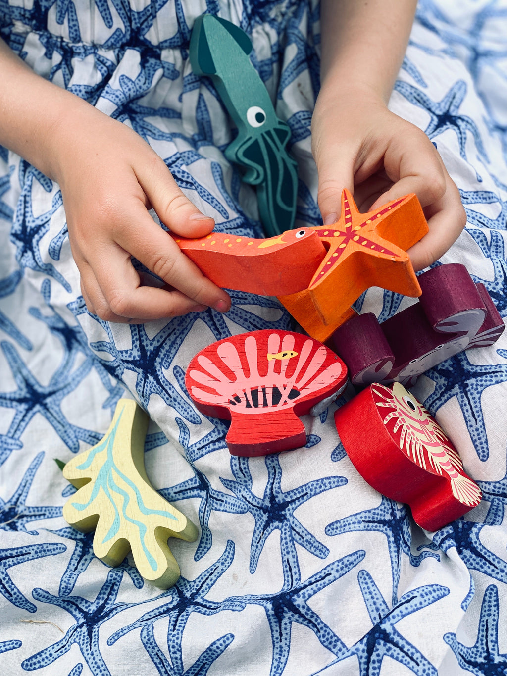 Tender Leaf Toys Stacking Coral Reef Wooden Game