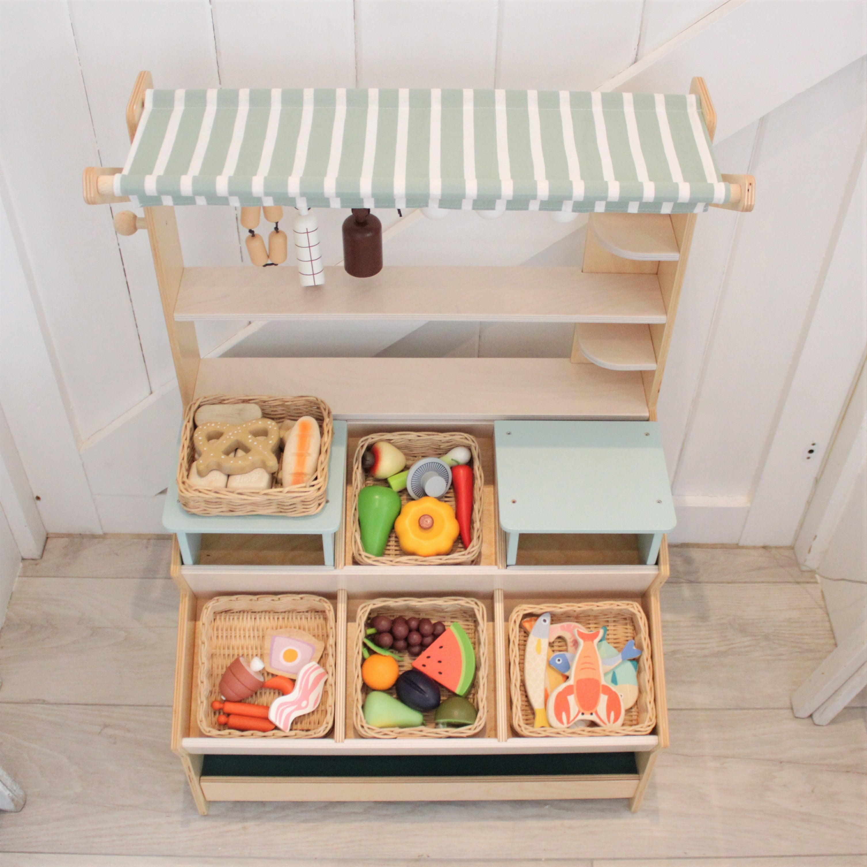 Tender Leaf Toys Wooden Charcuterie Food with Basket