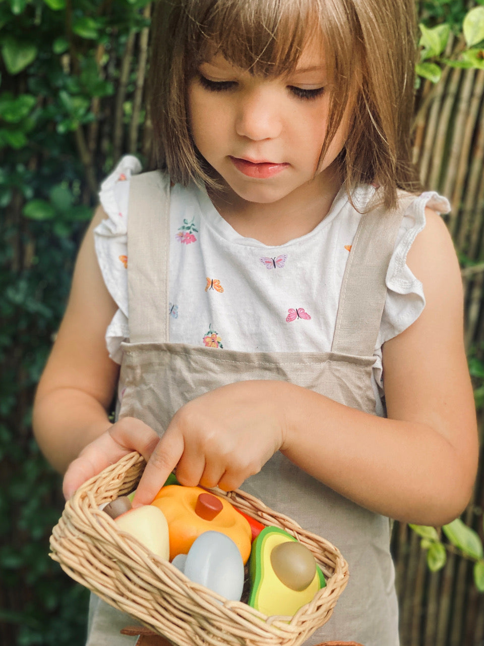 Tender Leaf Toys Wooden Veggies with Basket