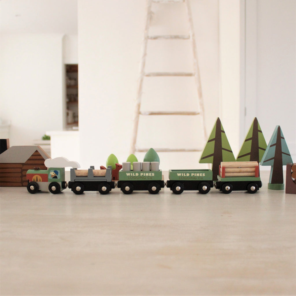 Wooden Wild Pines Train Set