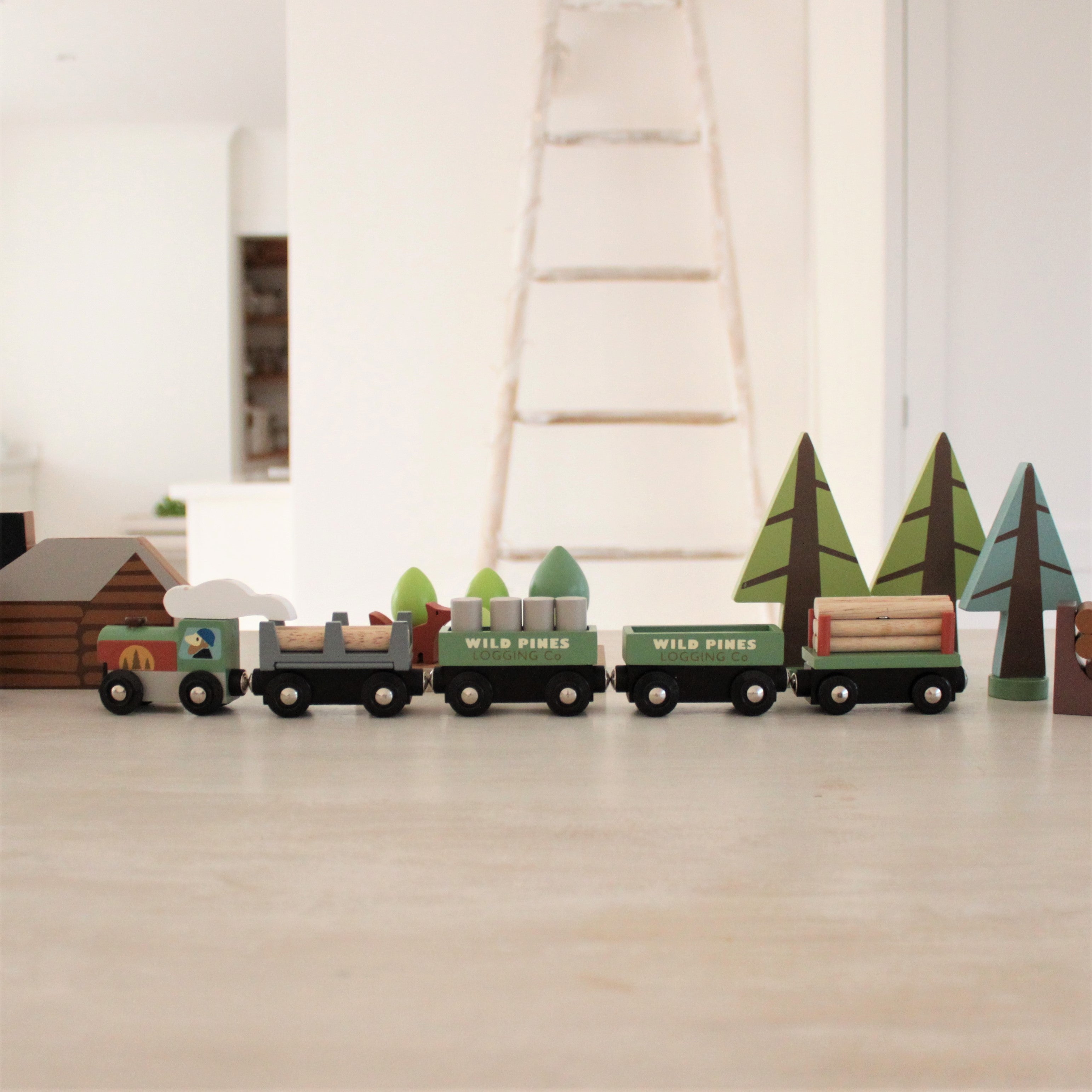 Wooden Wild Pines Train Set