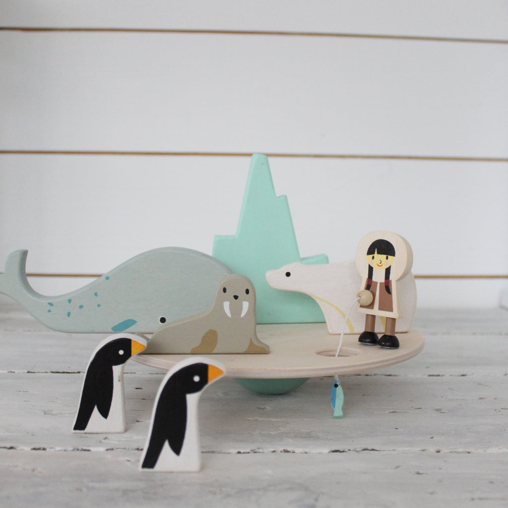 Wooden Balancing Polar Circle Game