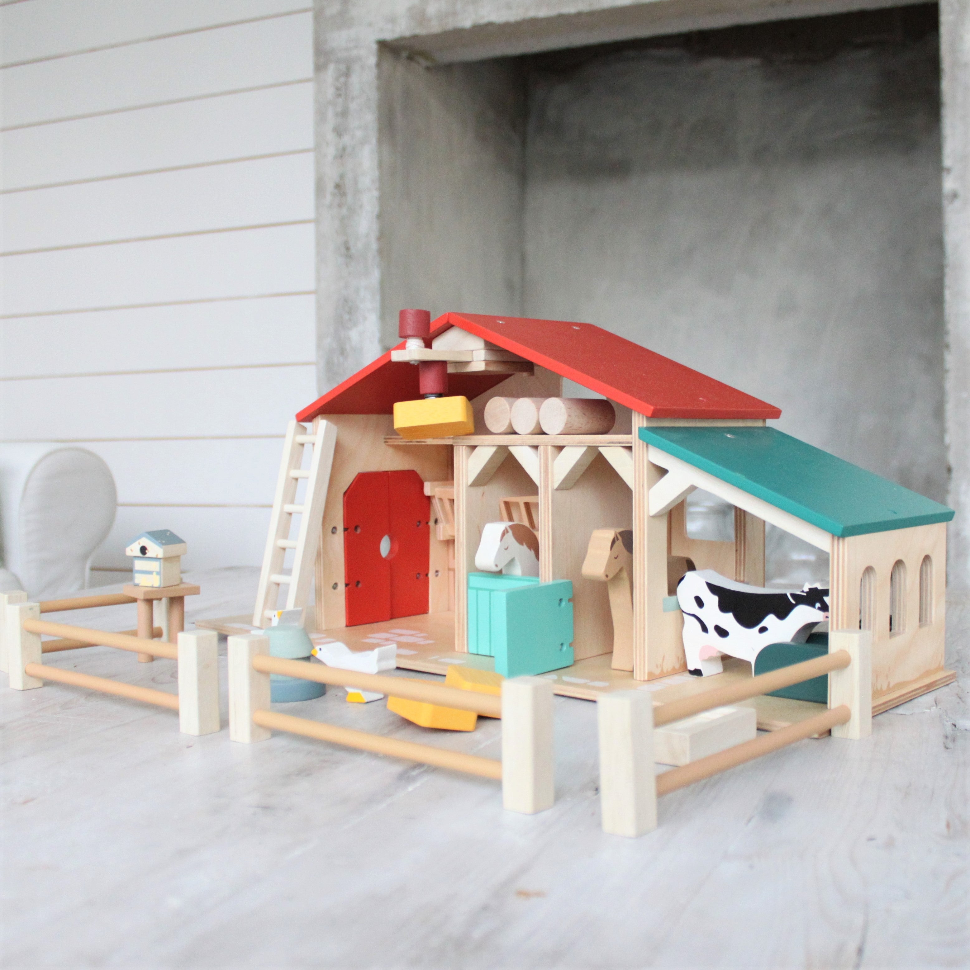 Wooden Tender Leaf Farm Playset