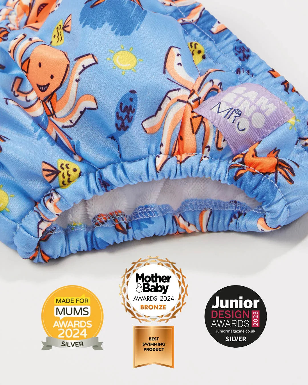 Reusable Swimming 4 Piece Set - 2 Nappies, Swim Vest & Hat