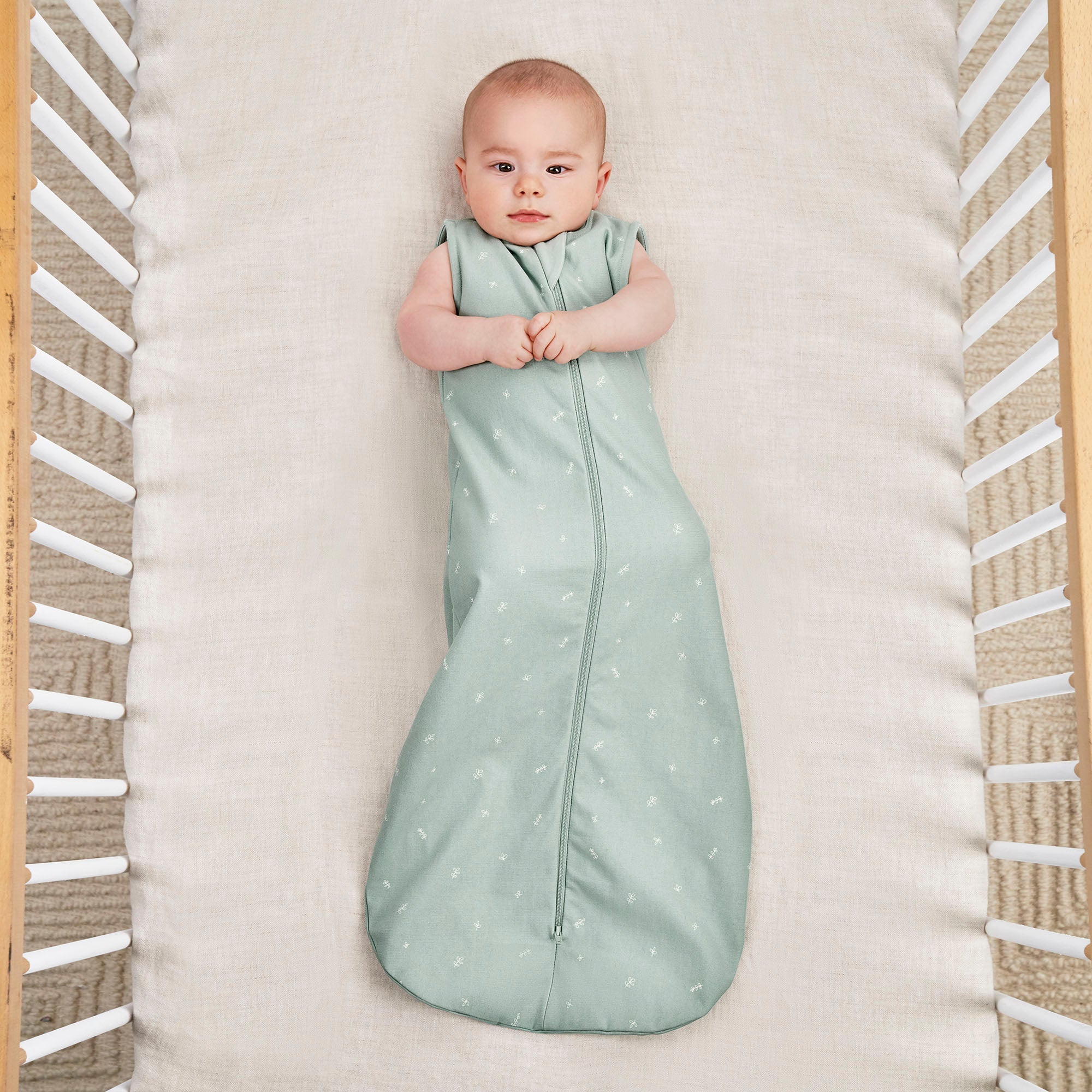 ergoPouch - Organic All Year Jersey Sleeping Bag - Sage - 1.0 TOG