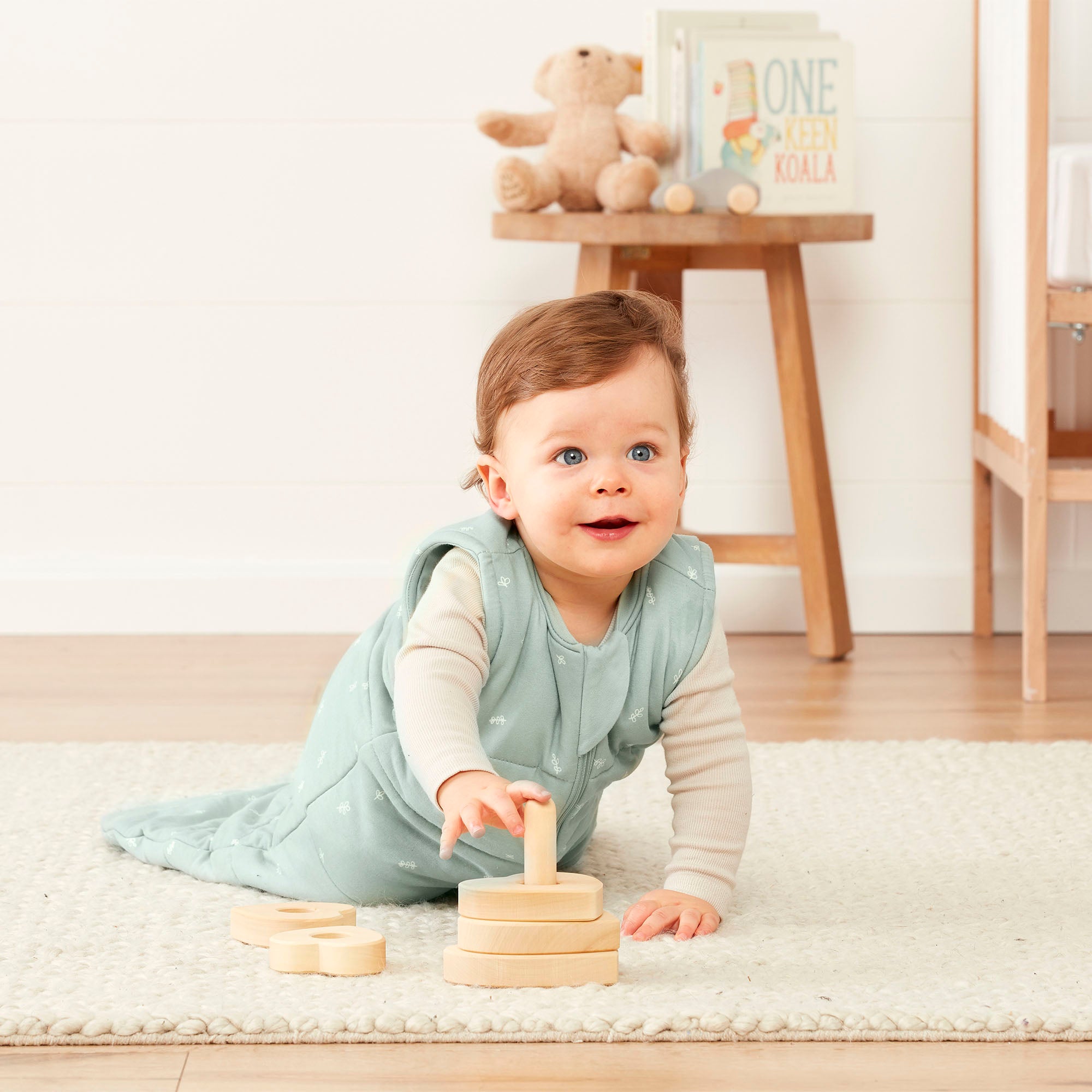 ergoPouch - Organic Winter Jersey Sleeping Bag - Sage - 2.5 TOG