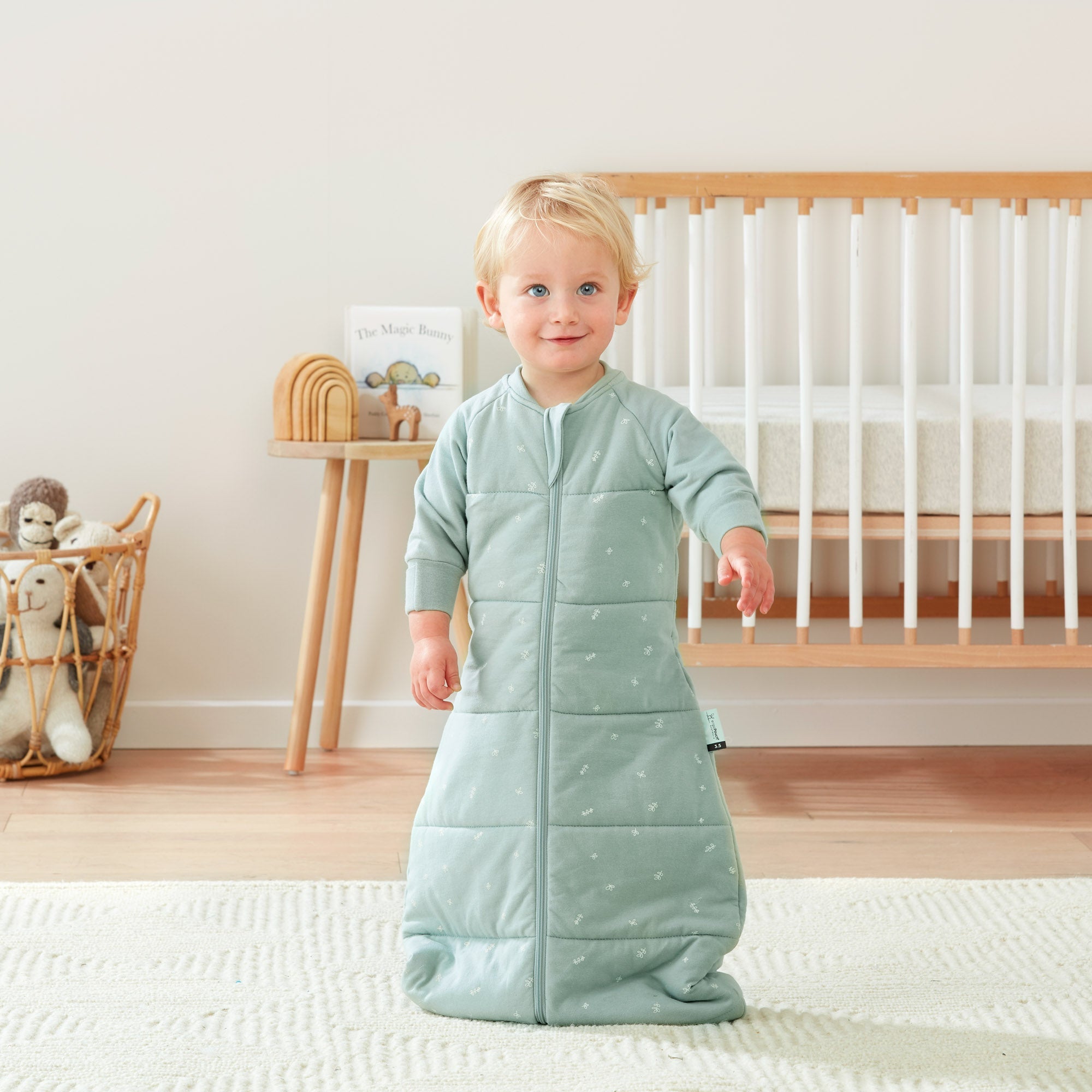 ergoPouch - Organic Winter Jersey Sleeping Bag - Sage 3.5 TOG