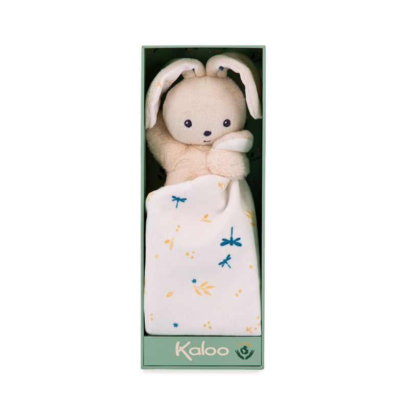 Kaloo Carre Douceur Doudou Rabbit - White Delicate - 17cm
