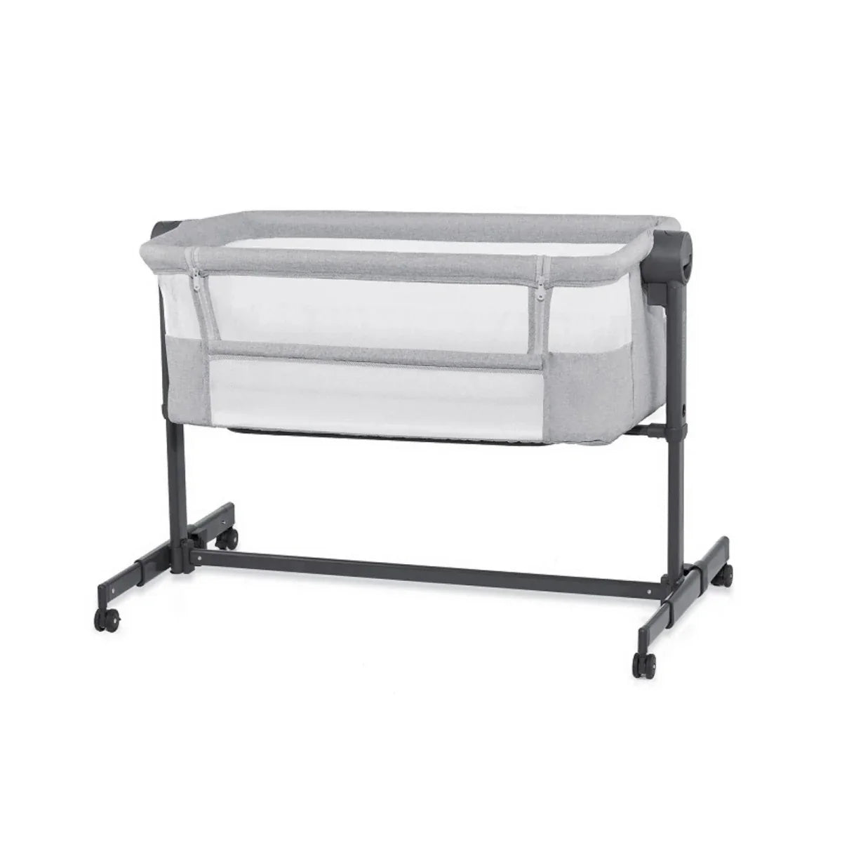 Kinderkraft Nestee Up 2 Bedside Crib - Light Grey