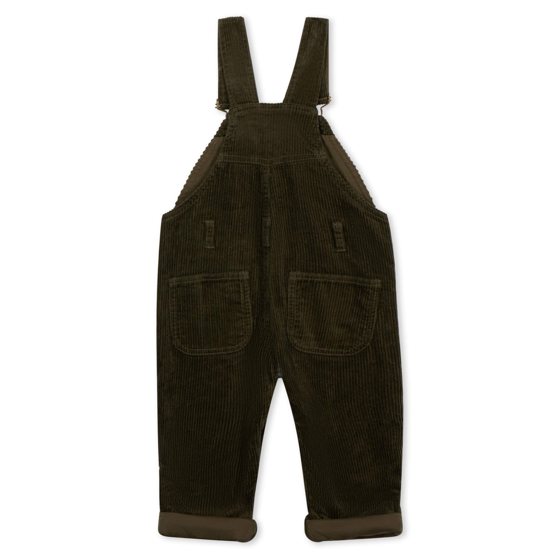 Dotty Dungarees Chunky Cord Dungarees - Khaki Green
