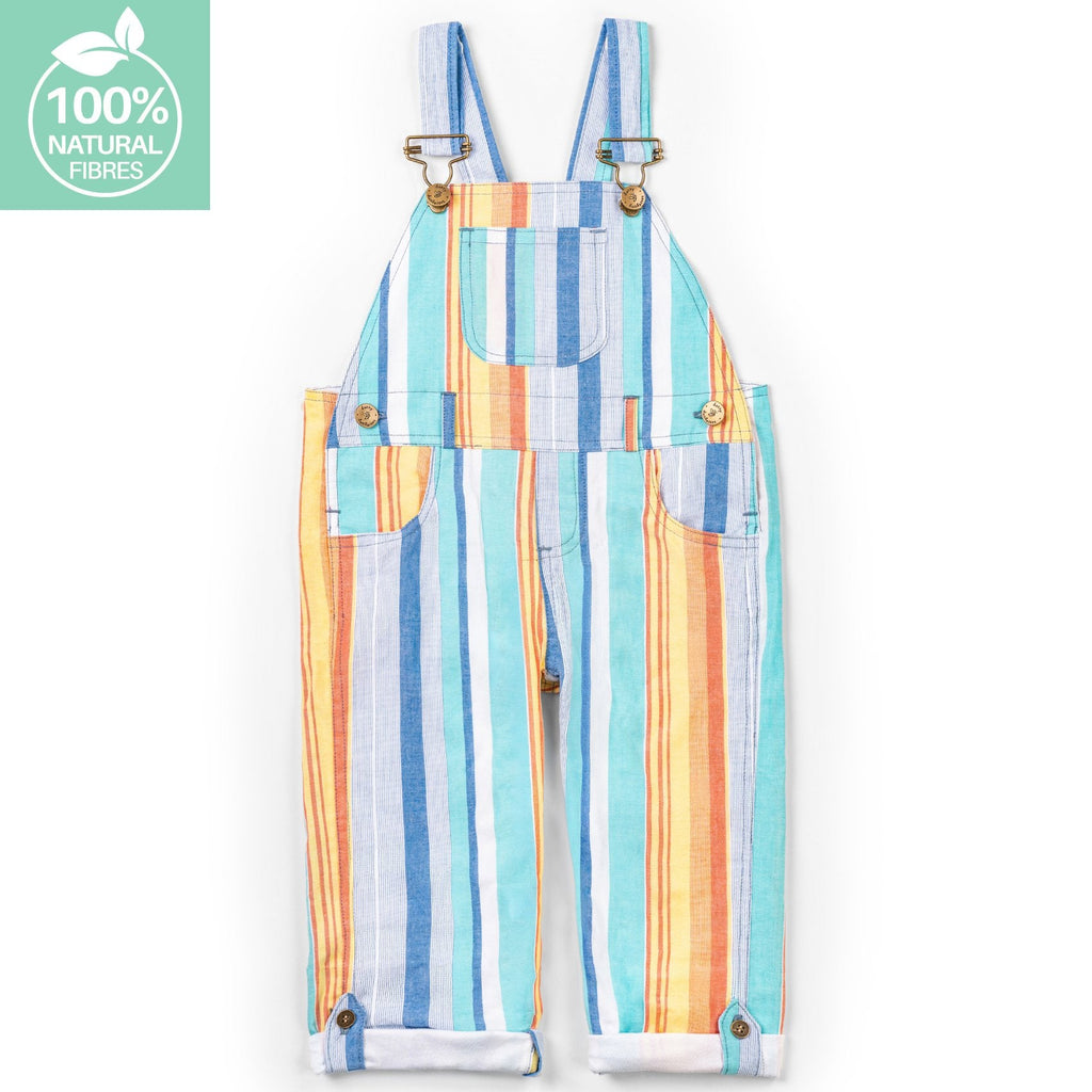Dotty Dungarees Cotton Dungarees - Kingfisher