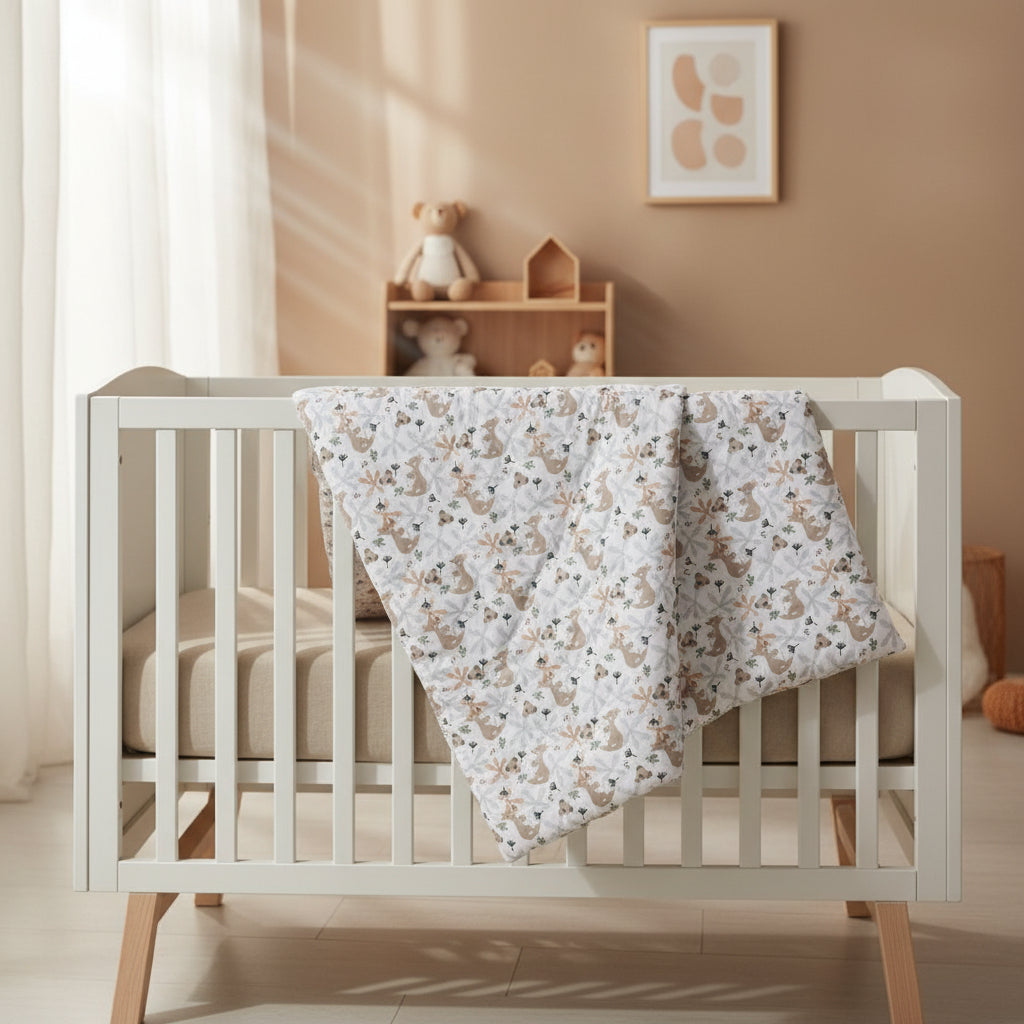 FORREST 3 Piece Organic Reversible Cot Bed Set - Koalaroo