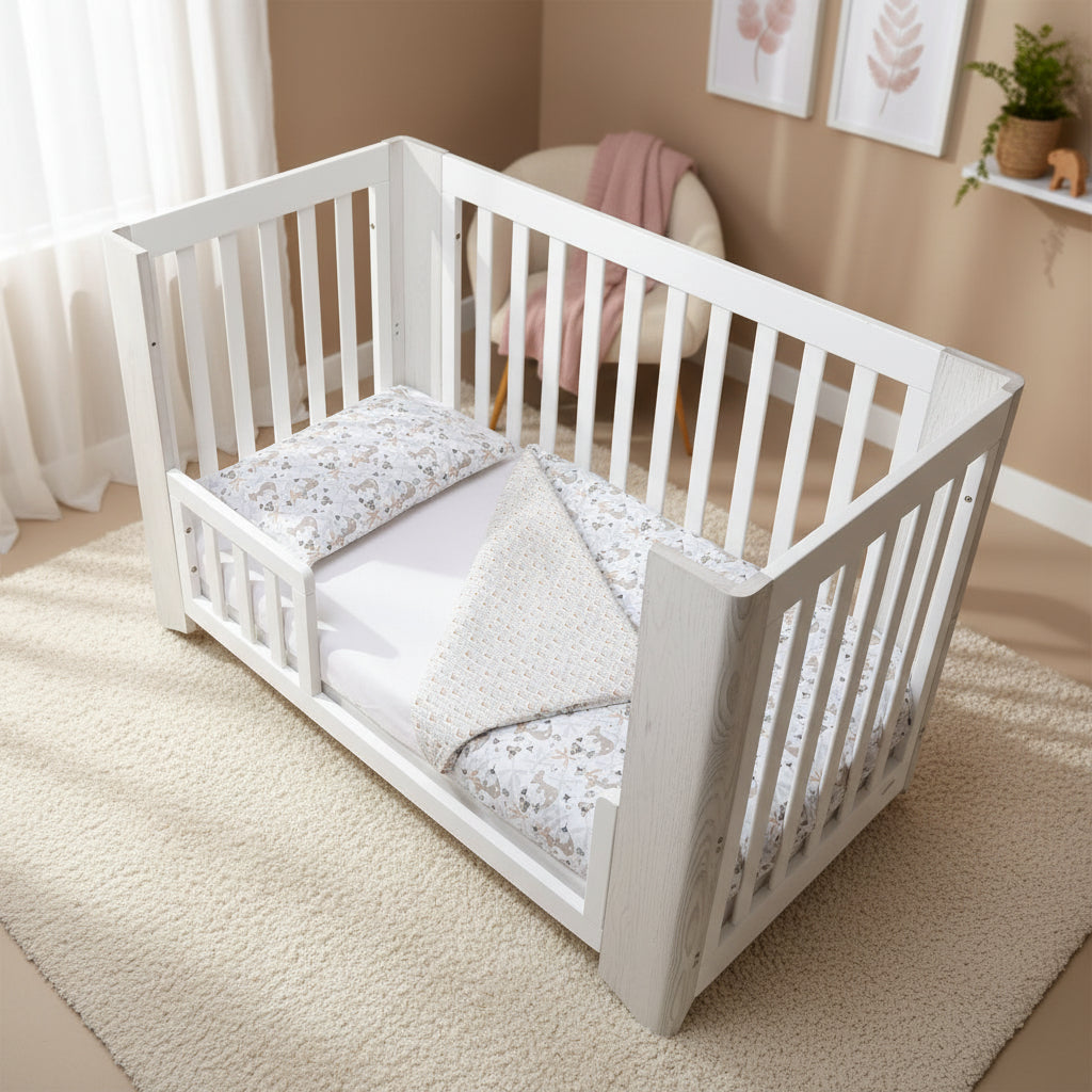 FORREST 3 Piece Organic Reversible Cot Bed Set - Koalaroo