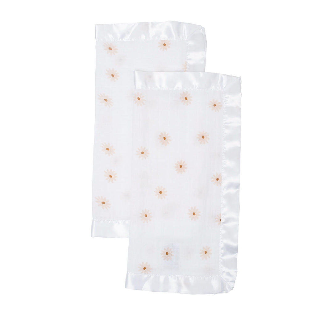 Lulujo - Muslin Security Comforter Blanket - Daisies - 2 Pack