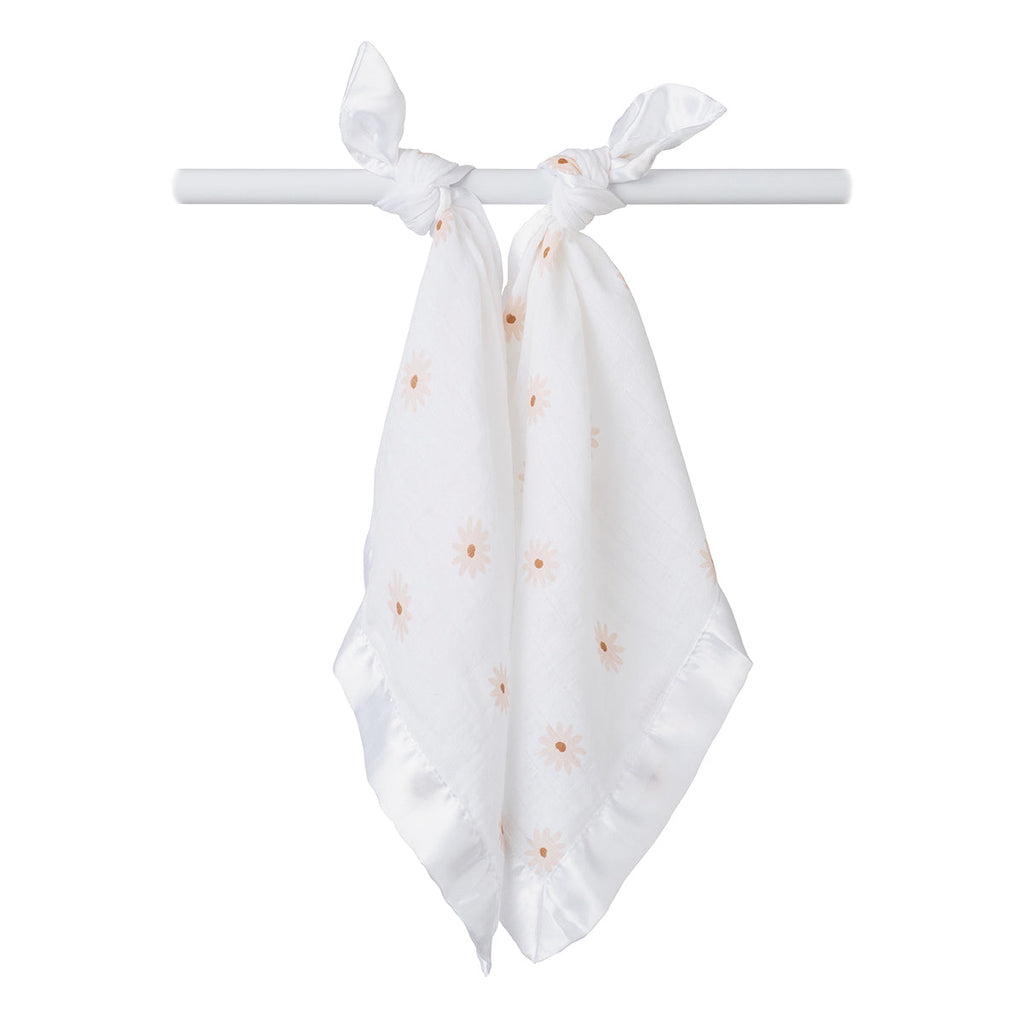 Lulujo - Muslin Security Comforter Blanket - Daisies - 2 Pack