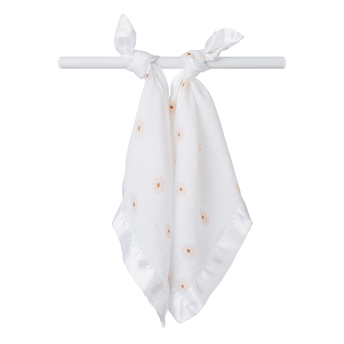Lulujo - Muslin Security Comforter Blanket - Daisies - 2 Pack