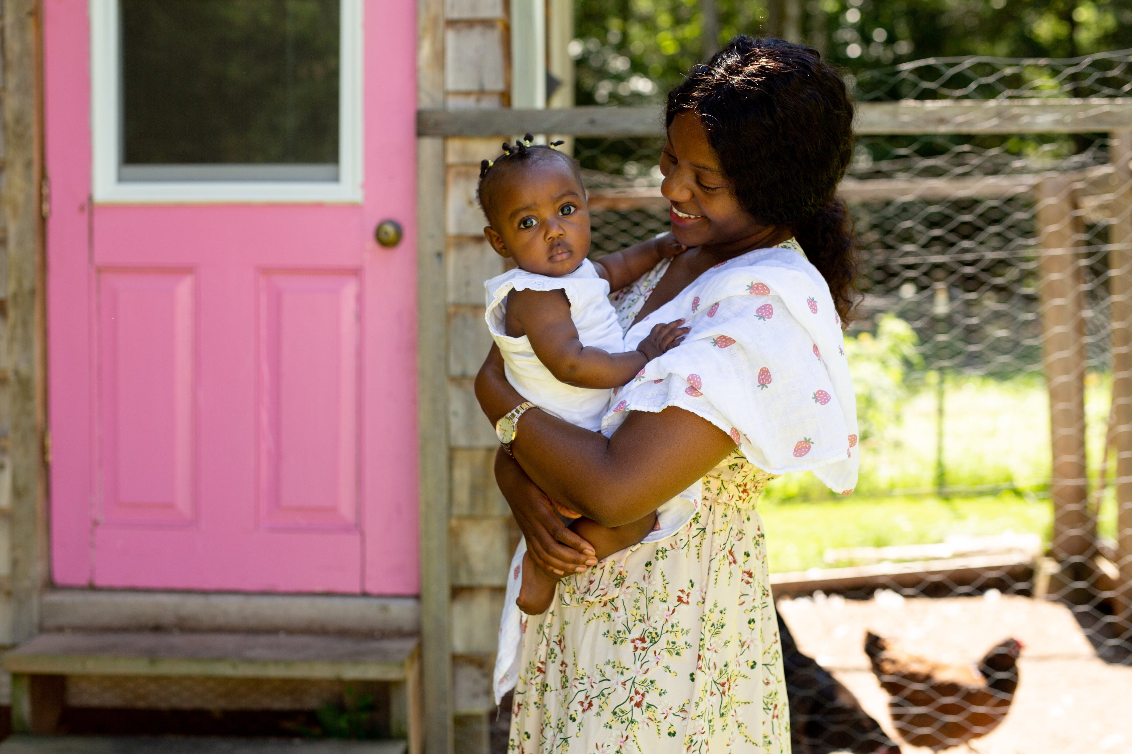 Lulujo - Muslin Squares - 3 Pack - Strawberries