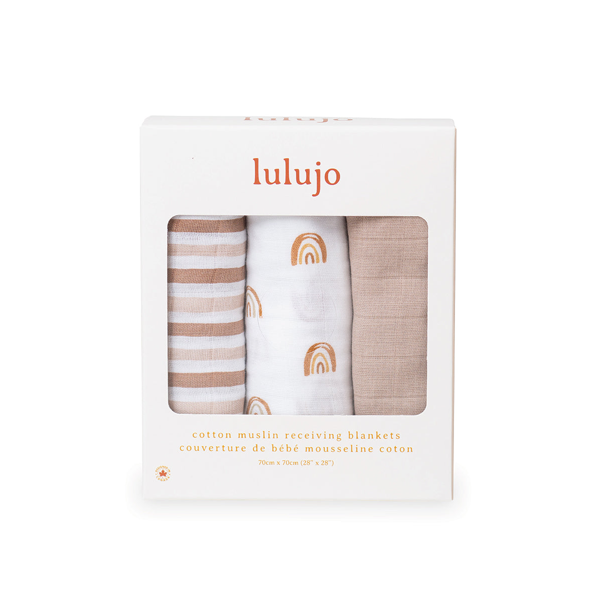 Lulujo - Muslin Squares - 3 Pack - Rainbows