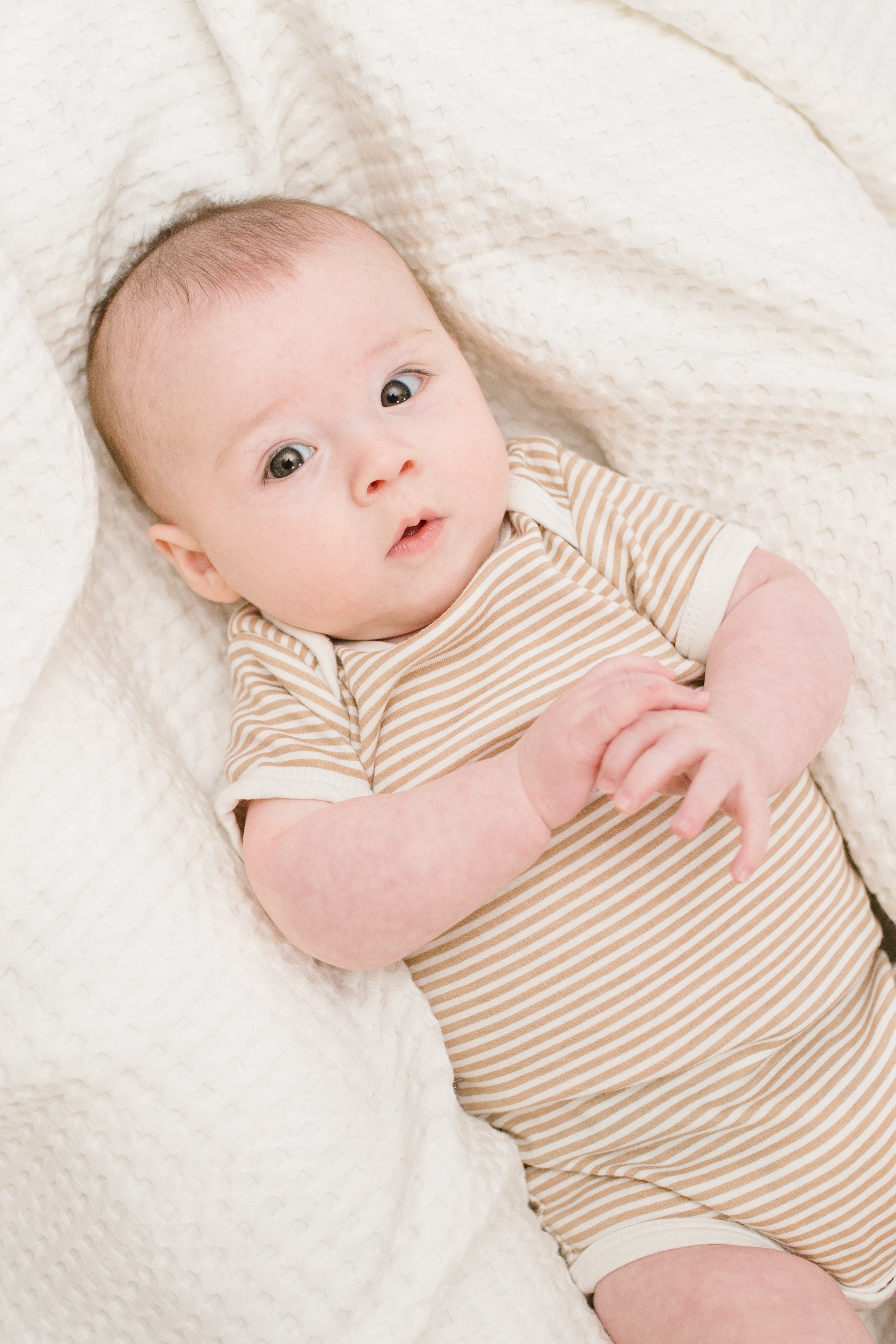 Lulujo -  Waffle Blanket - Cream Vanilla