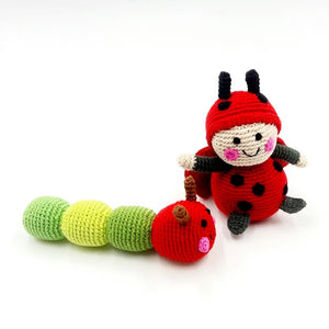 Crochet Handmade Fairtrade Ladybird Rattle