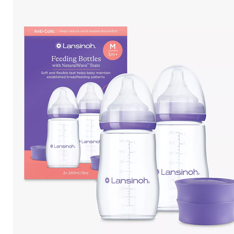 Lansinoh Feeding Bottles - 240ml - 2 Pack