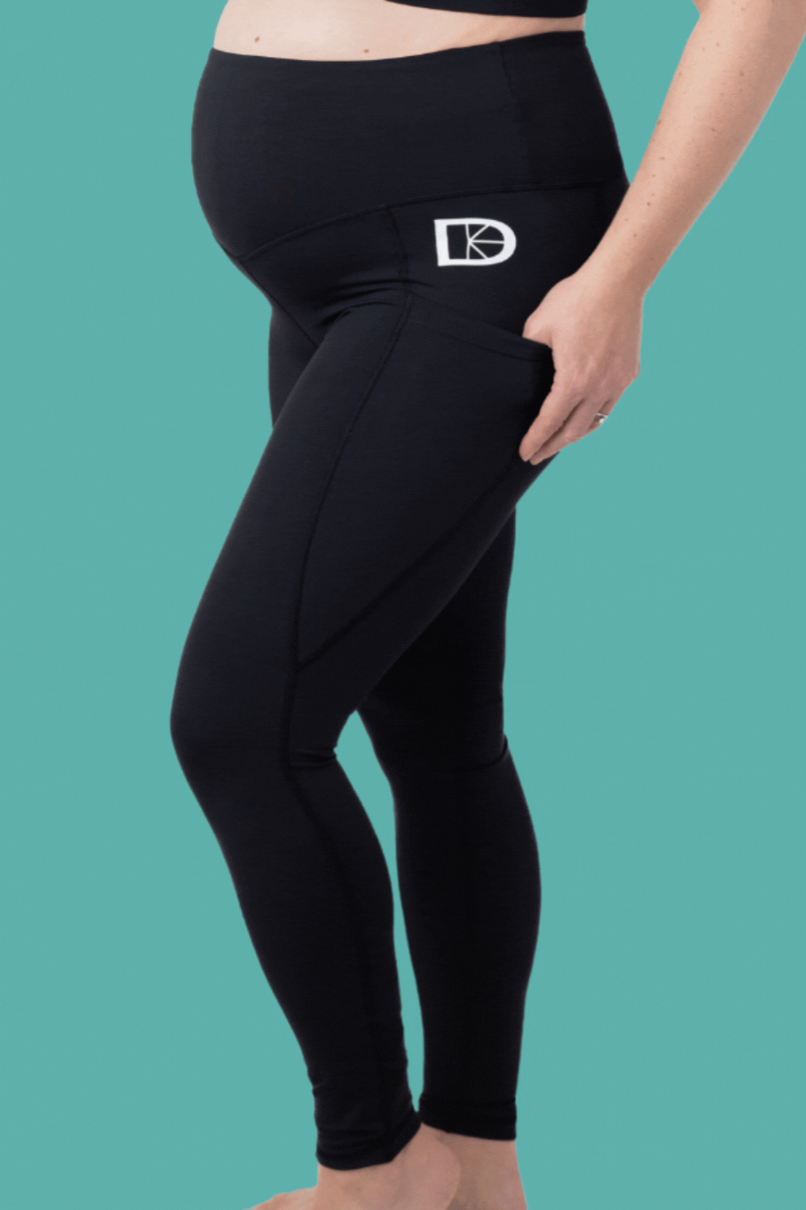 Maternity & Postnatal Active Support Leggings - Black
