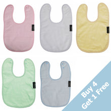 Buy 4 & Get 1 FREE | Mum 2 Mum Feeding Standard Wonder Baby Bibs 5 Pack