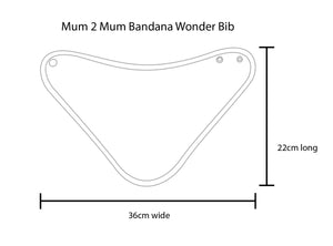 3 PACK - Mum 2 Mum Bandana Style Baby Bibs - Blues