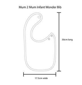5 PACK - Mum 2 Mum Infant Wonder Bibs - Blues