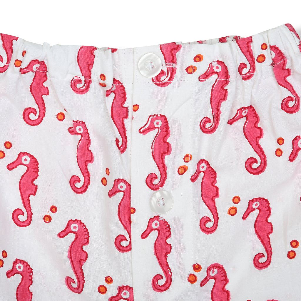 Moochic Children's Pyjamas - Pink or Blue Seahorse