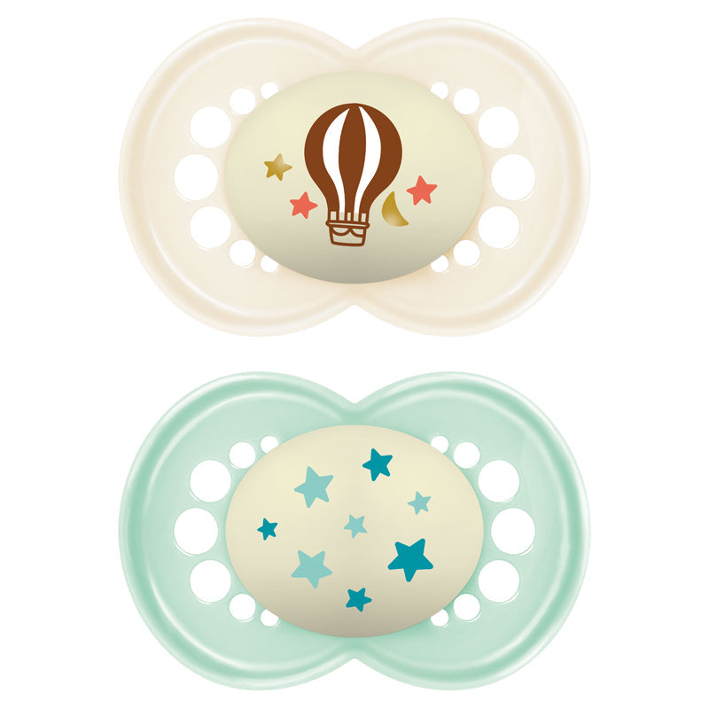 MAM Night Soother Unisex Astro - 18-36m - 2 Pack