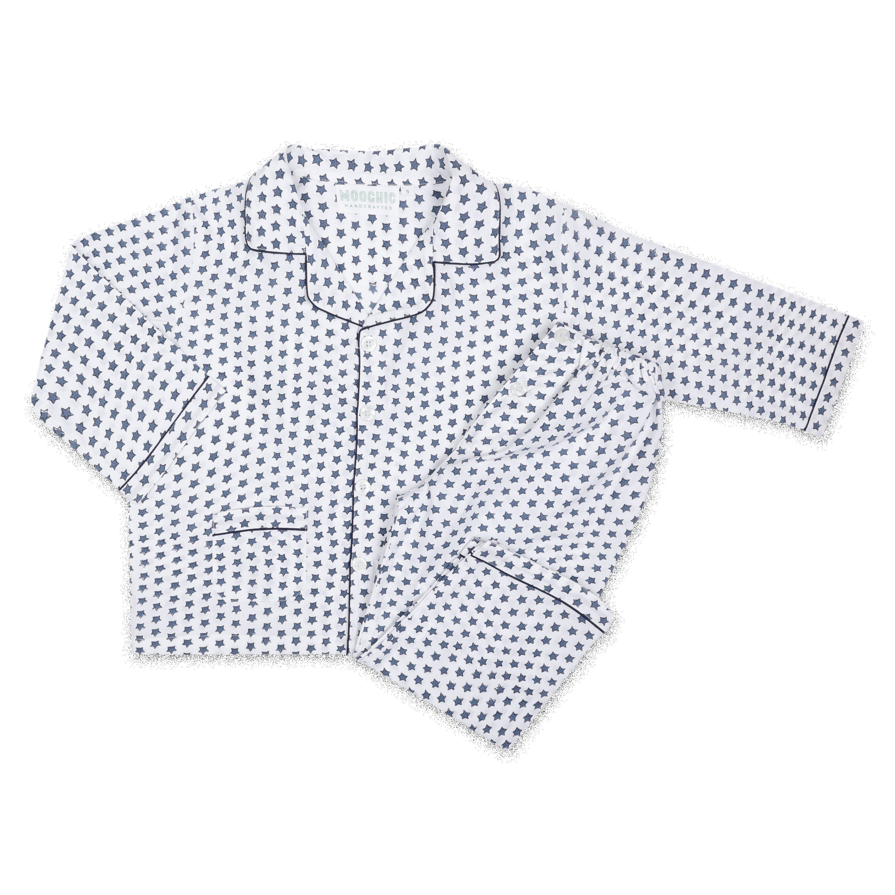 Moochic Children's Pyjamas - Navy Blue Star