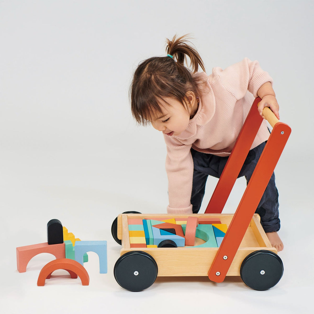 Bambino Wooden Blocks and Trolley