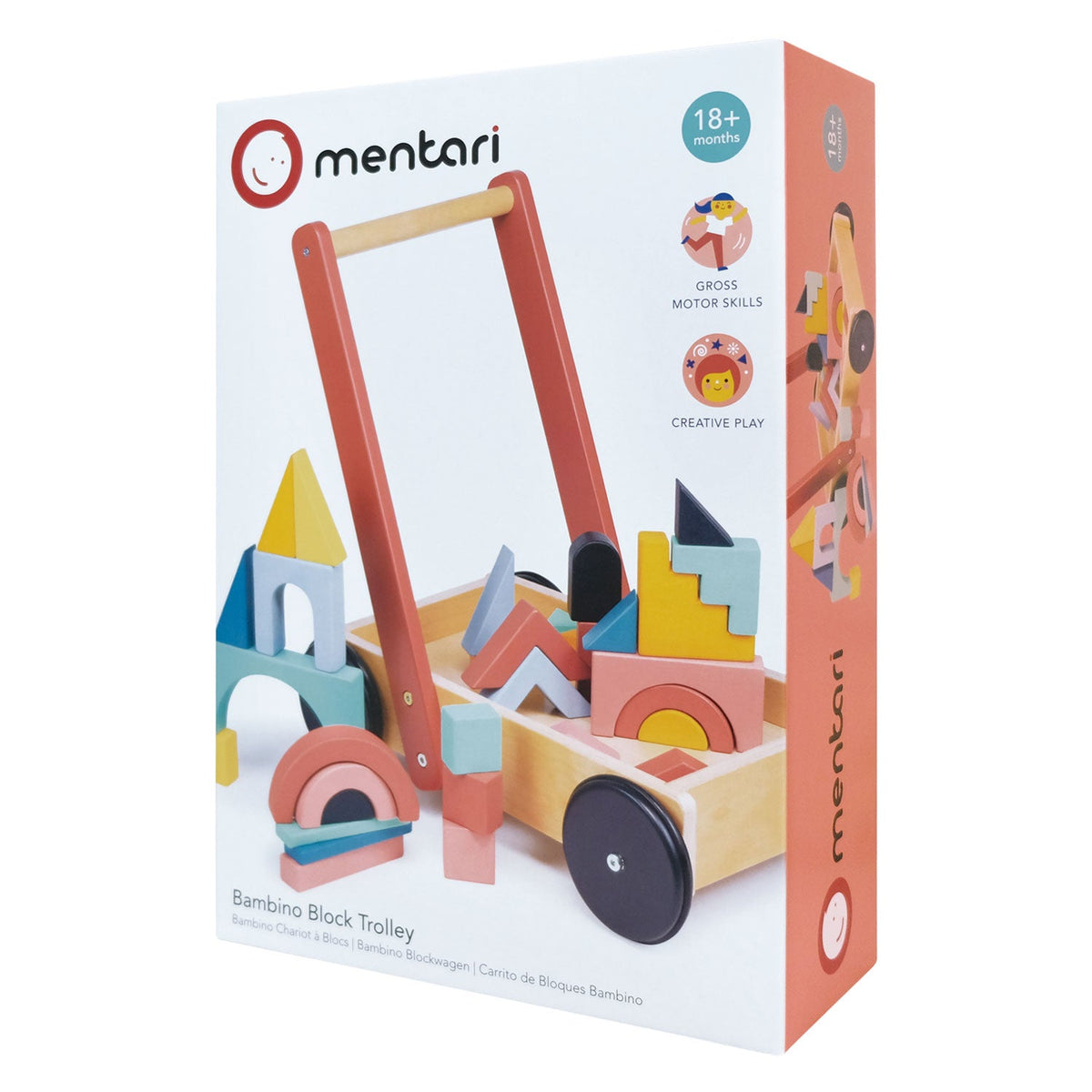 Bambino Wooden Blocks and Trolley