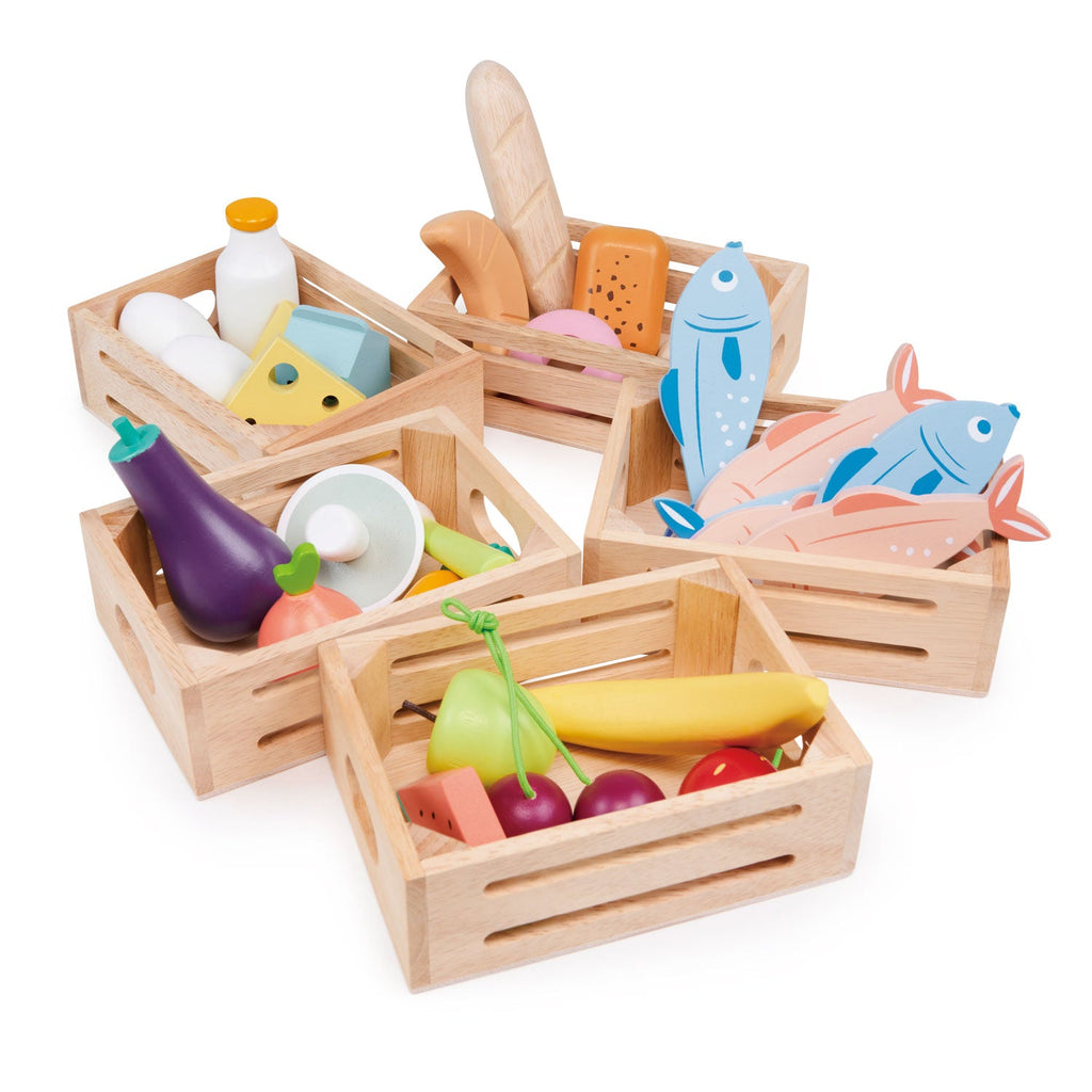 Wooden Allotment Crate with Vegetables