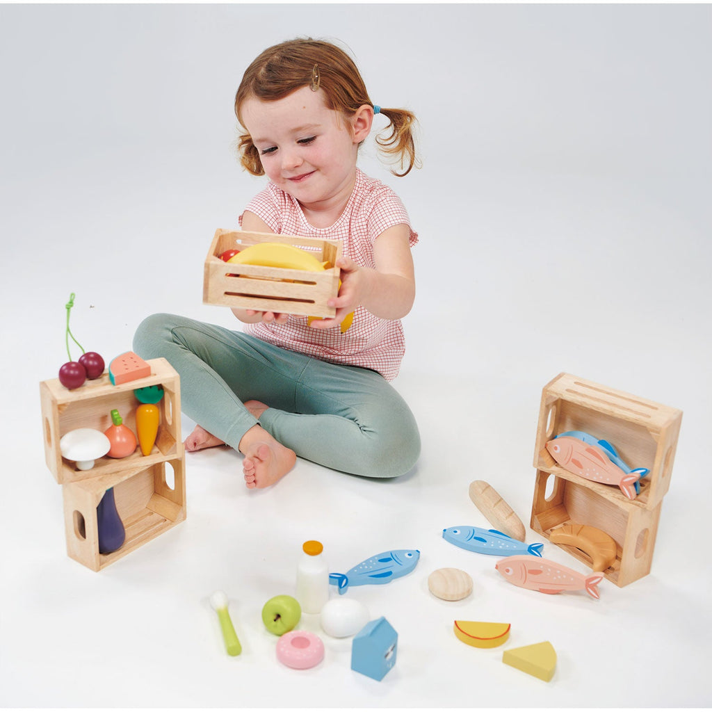 Wooden Market Dairy Crate