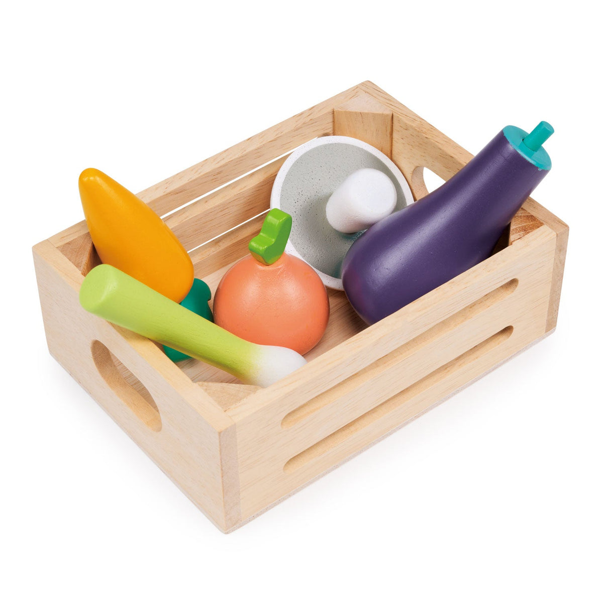 Wooden Allotment Crate with Vegetables