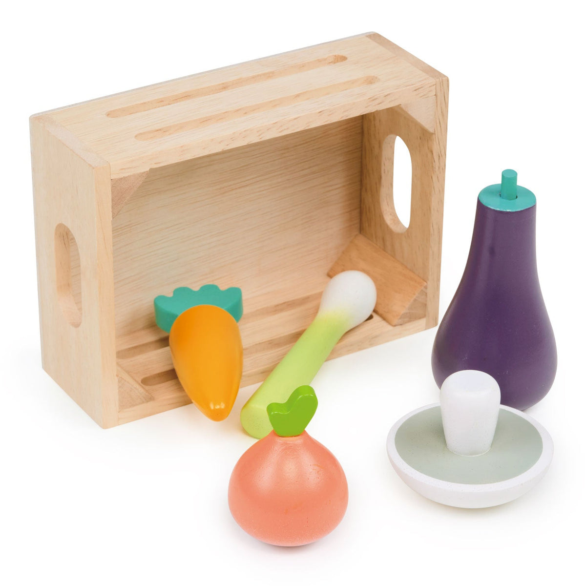 Wooden Allotment Crate with Vegetables