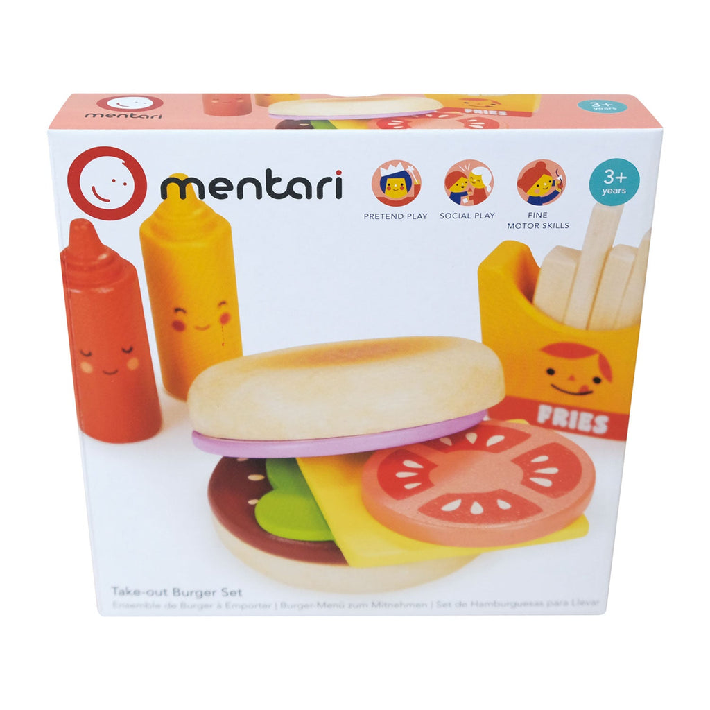 Take-away Wooden Burger Set