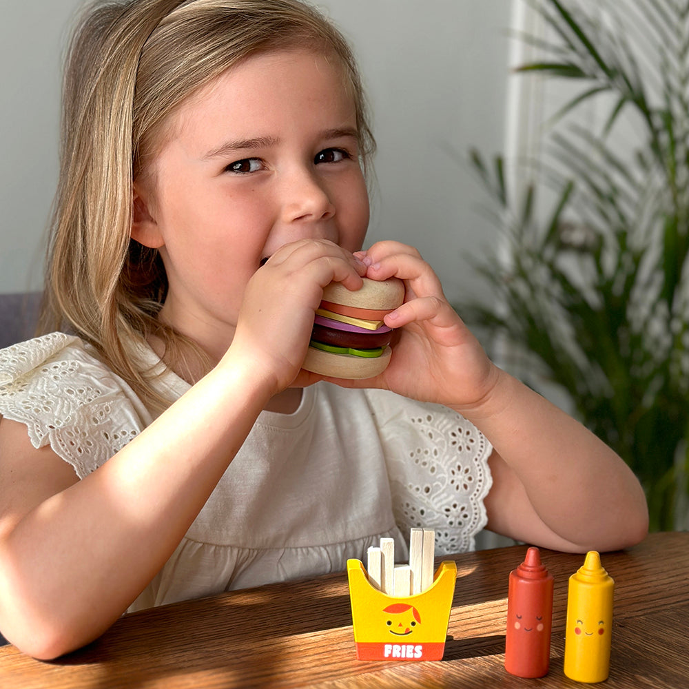 Take-away Wooden Burger Set
