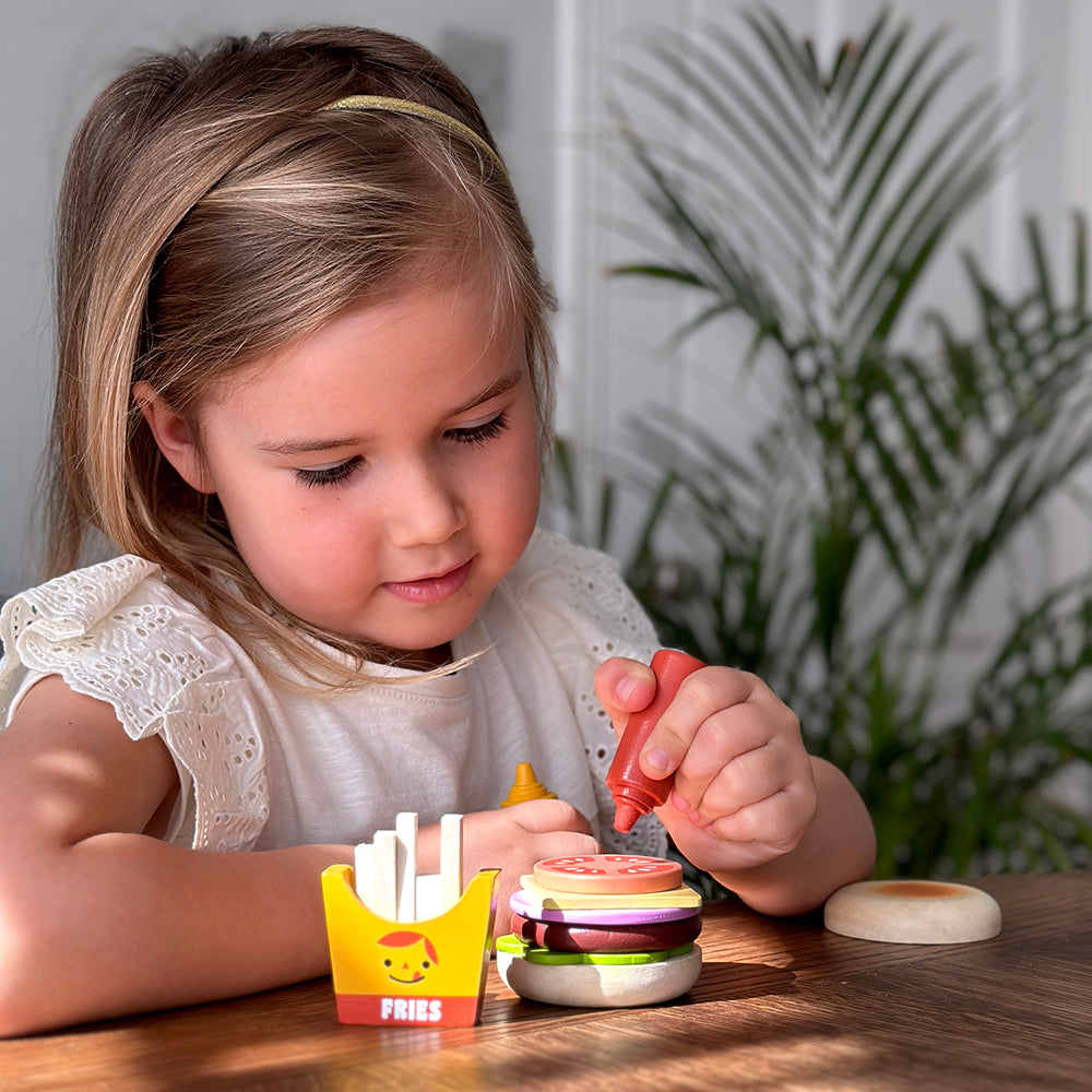 Take-away Wooden Burger Set