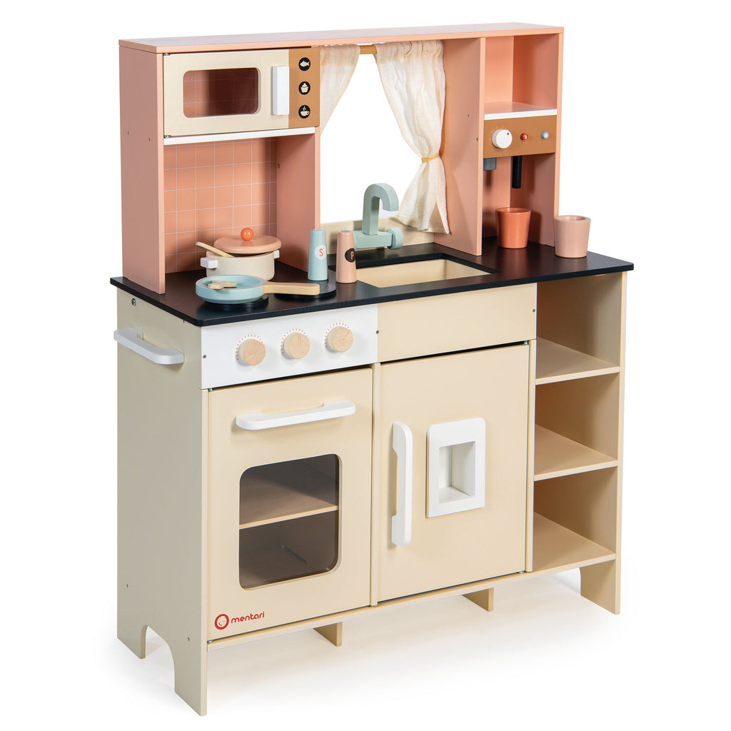 Wooden Play Kitchen - Cream