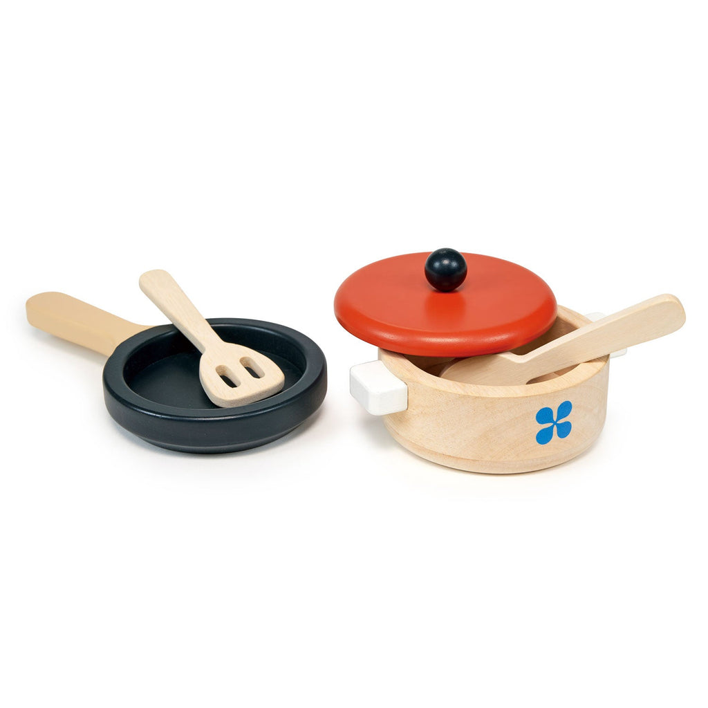 Wooden Play Casserole Pan Set