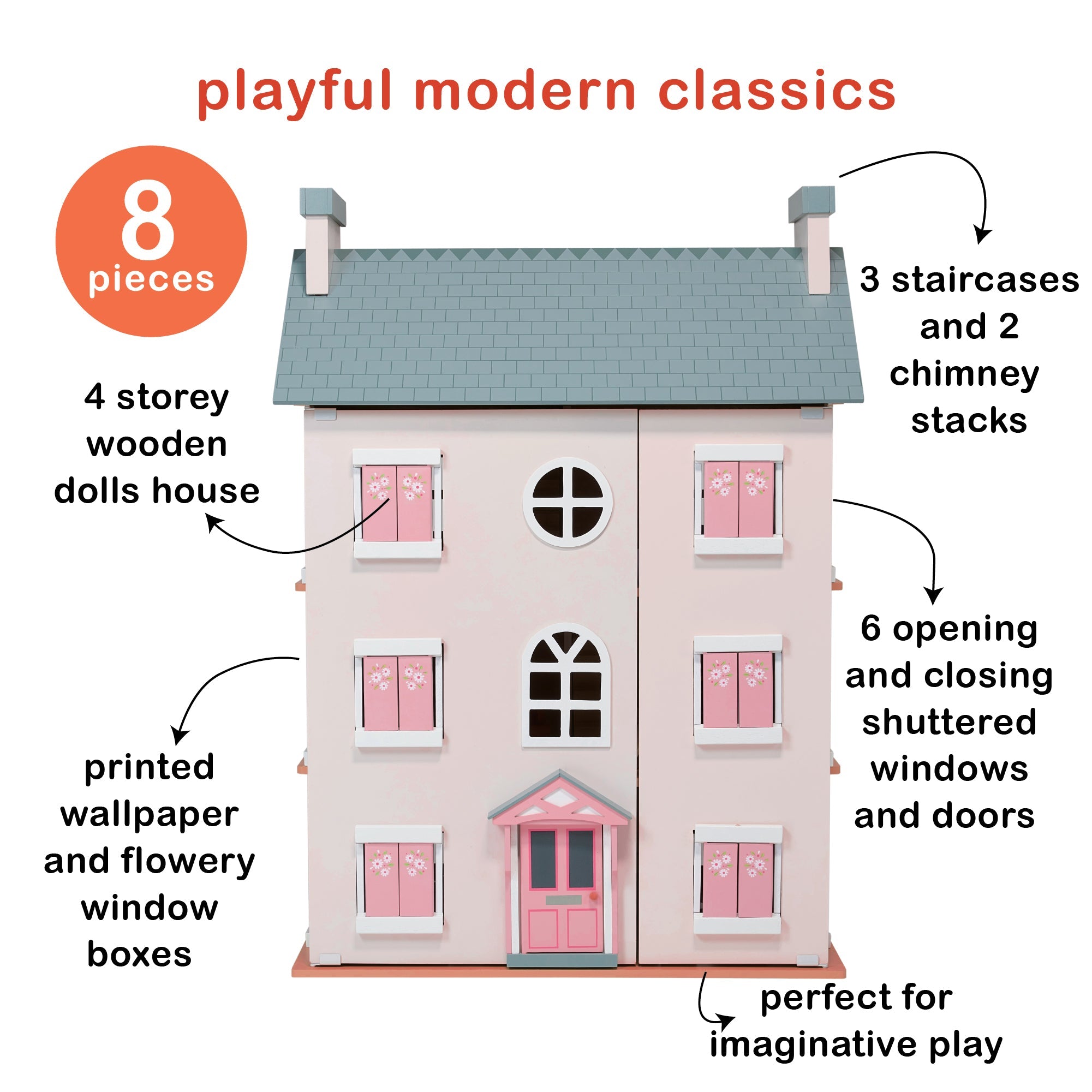 Heather Hall Wooden Dolls House