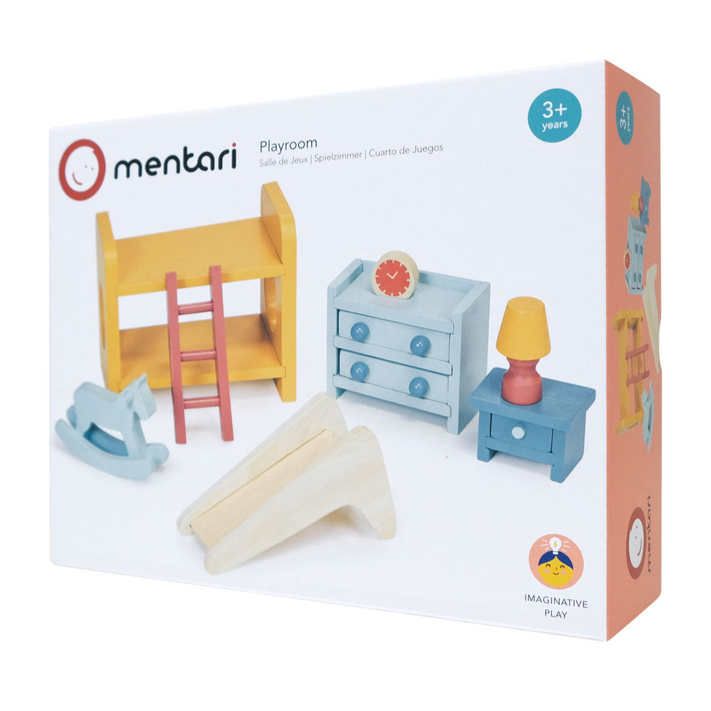 Mentari Wooden Dolls House Furniture Set - Playroom