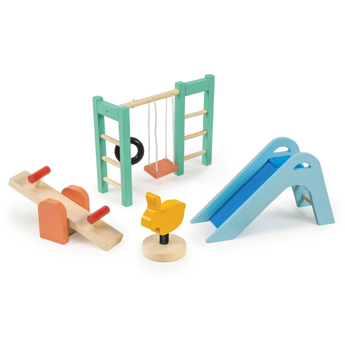 Wooden Dolls House Furniture Playground Set