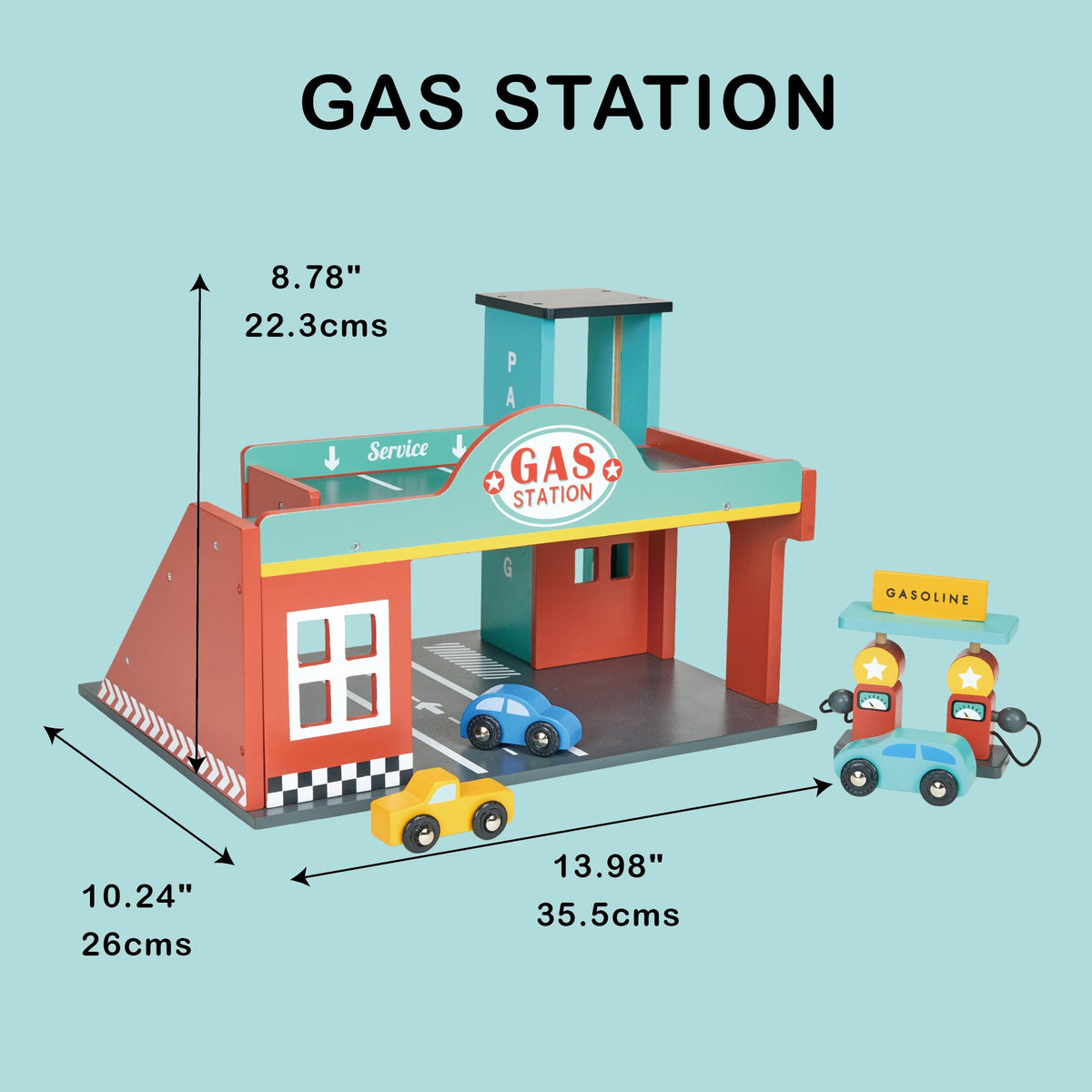 Wooden Play Gas Station