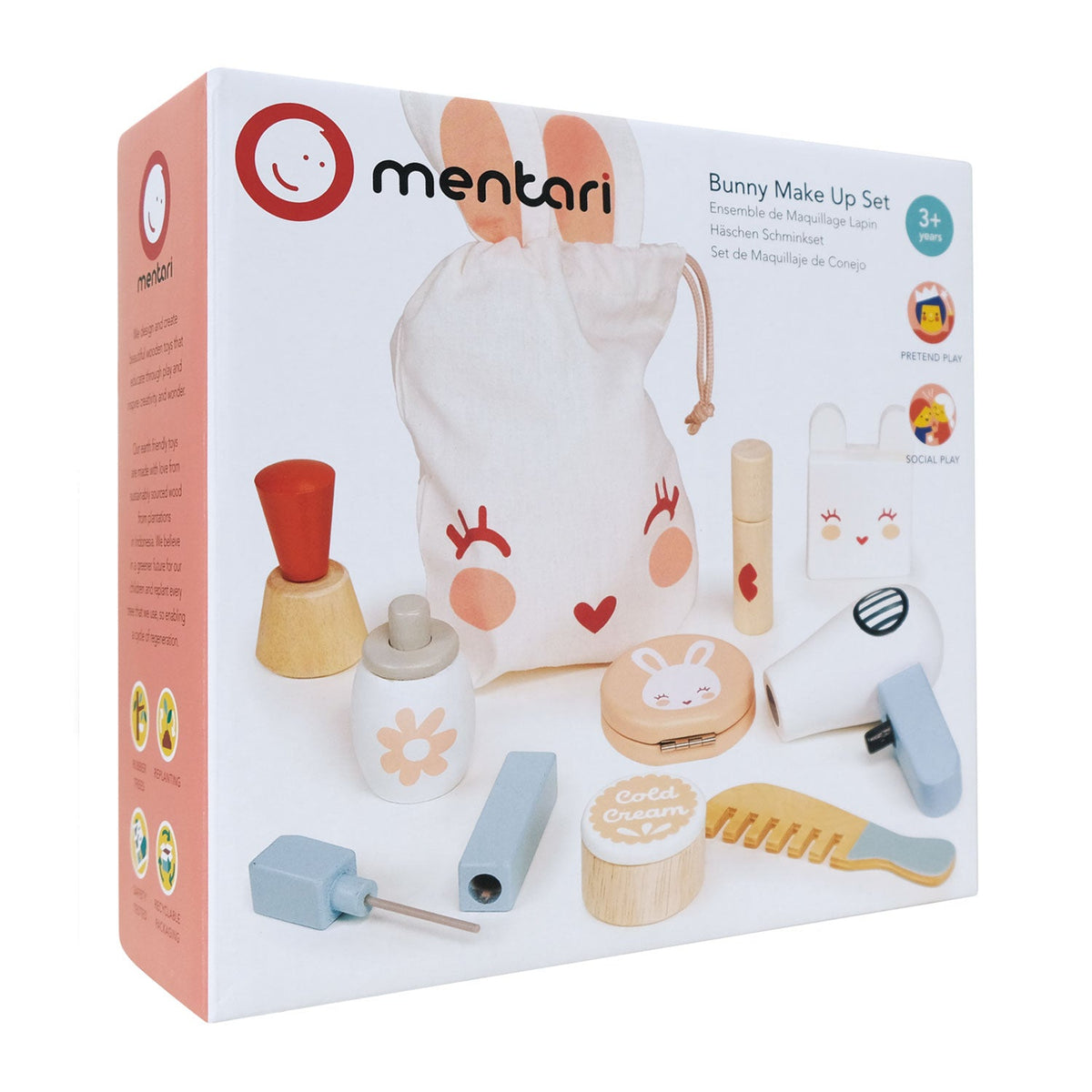 Wooden Bunny Play Make Up Set