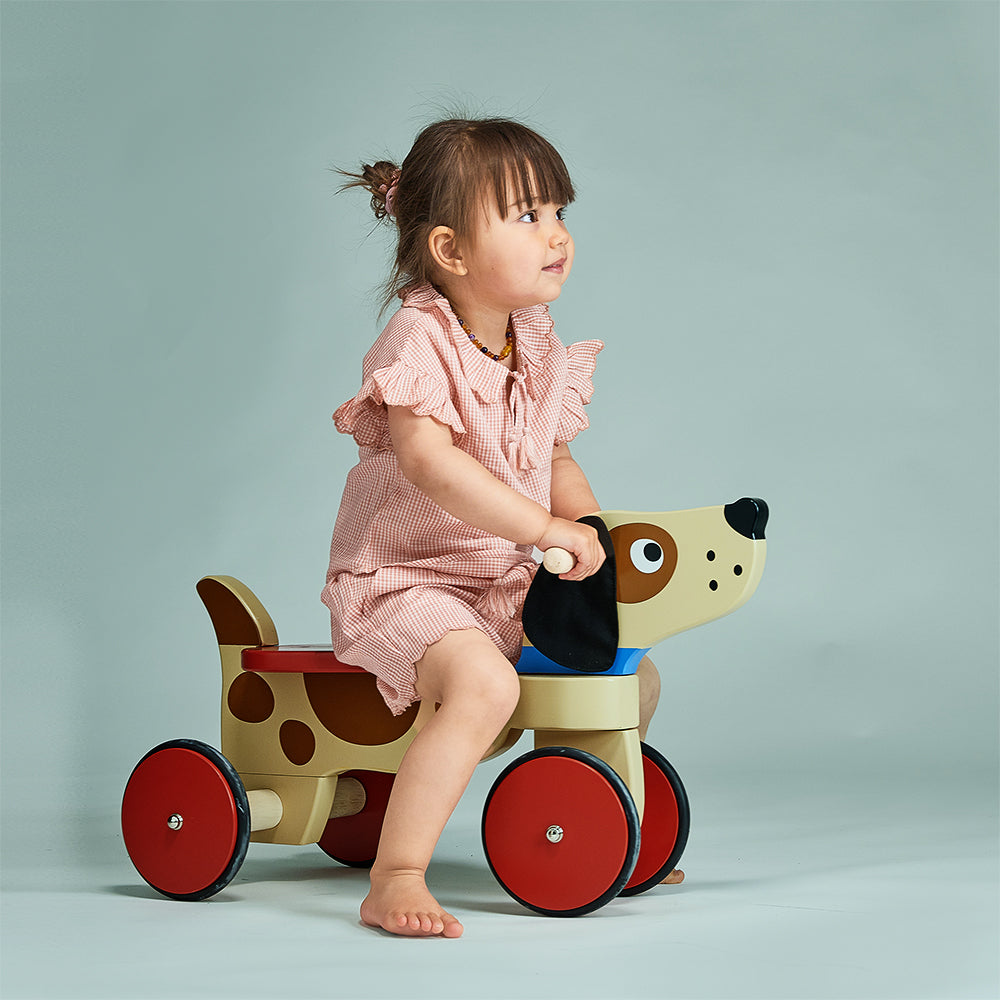 Wooden Ride On Puppy