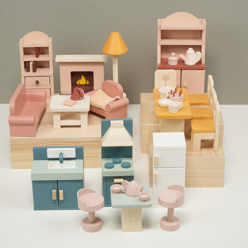Mentari Wooden Dolls House Furniture Set - Kitchen